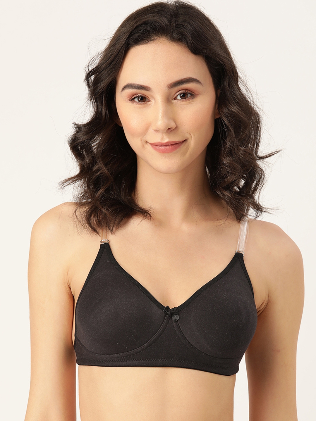 Buy Leading Lady Black Solid Non Wired Non Padded T Shirt Bra - Bra for  Women 13804972