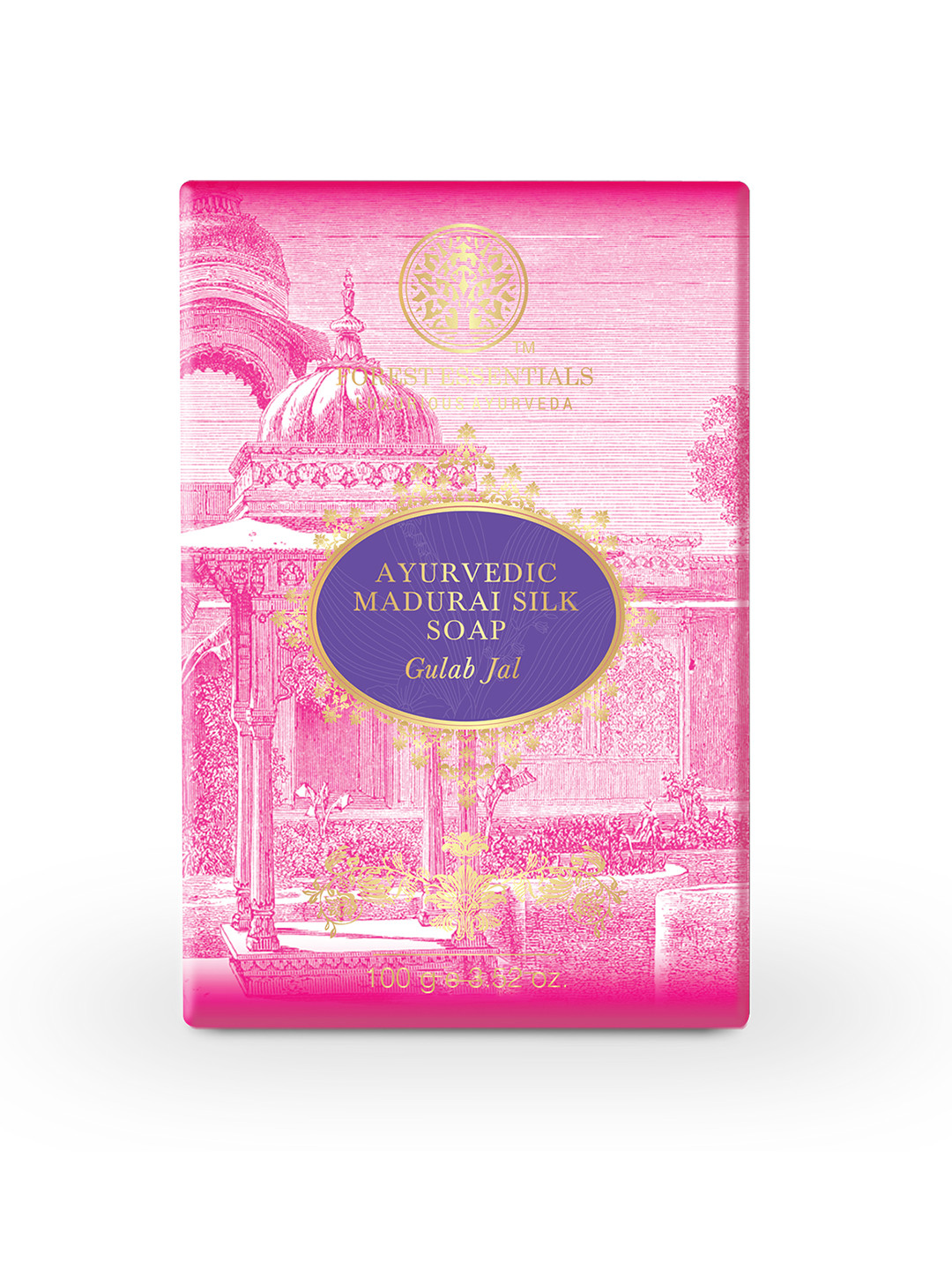 Forest Essentials Ayurvedic Luxury Handmade Hydrating Silk Bath Soap Gulab Jal 100g