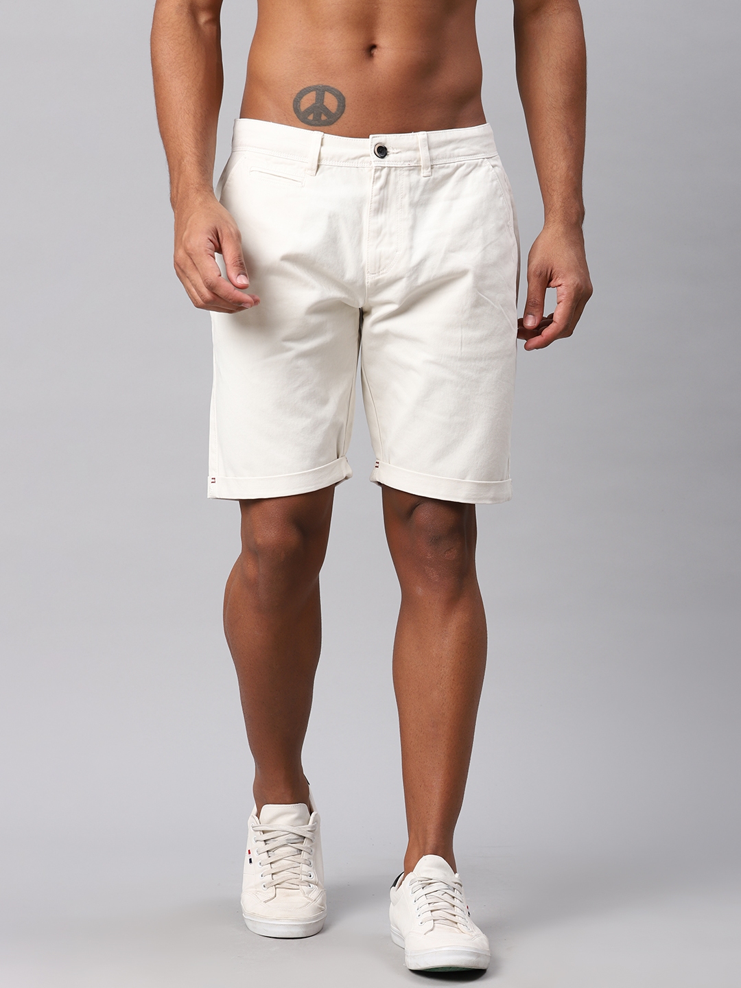 White shorts for men store