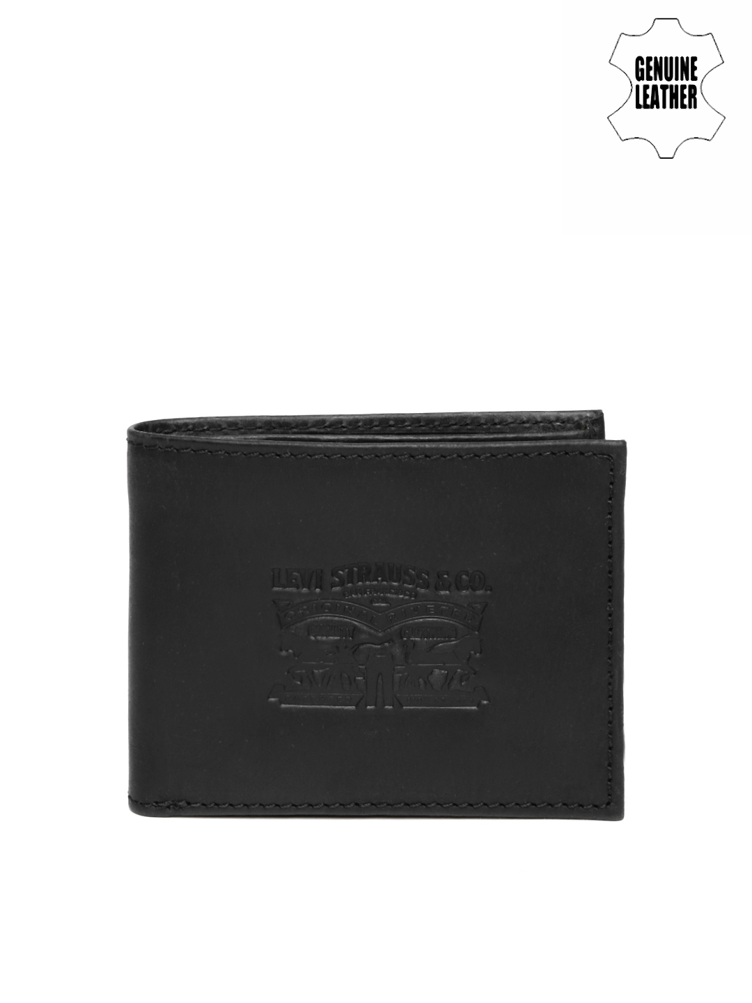 Levi s Men Black Genuine Leather Wallet