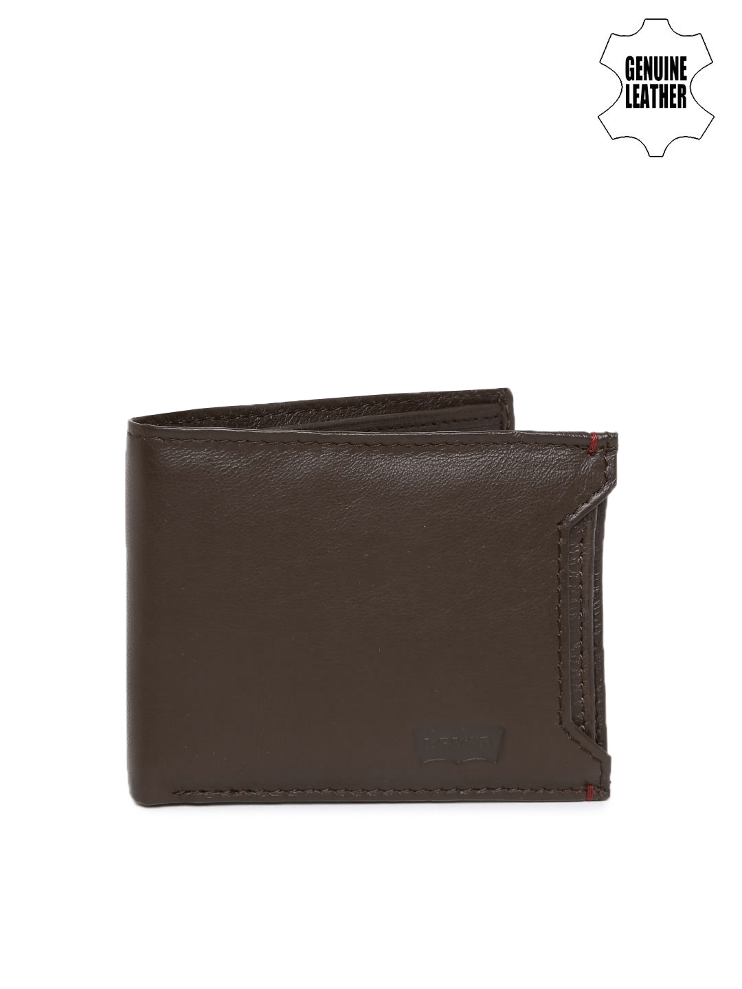 levi's brown leather wallet