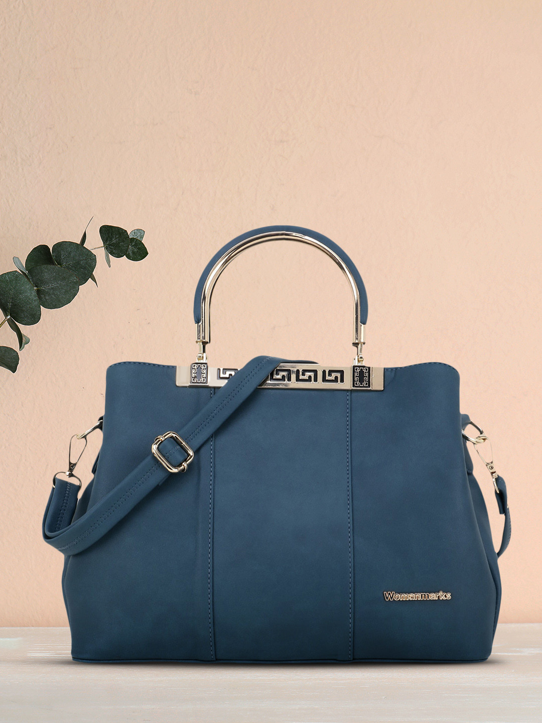 WOMEN MARKS Blue Solid Handheld Bag