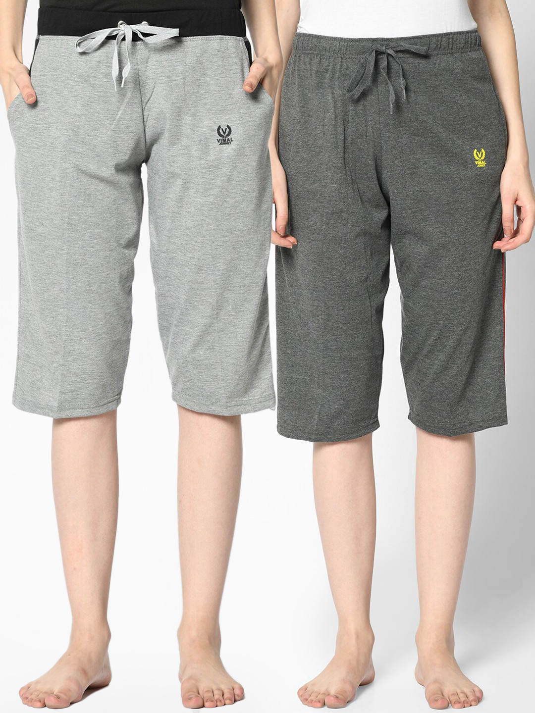 MACK JONNEY Women Pack of 2 Solid Lounge Shorts