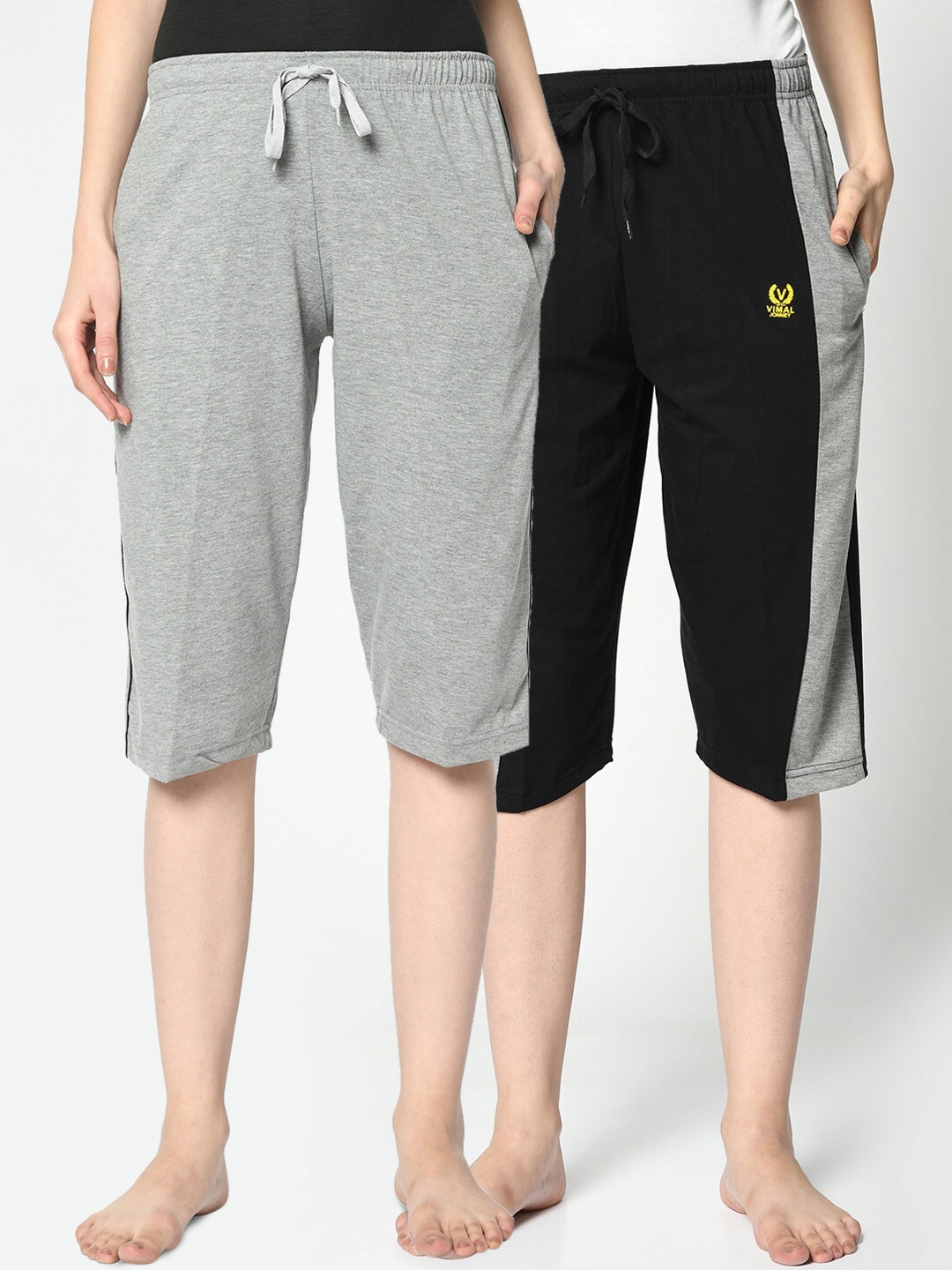 Buy VIMAL JONNEY Women Pack of 2 Solid Lounge Shorts Lounge Shorts for Women 13859520 Myntra