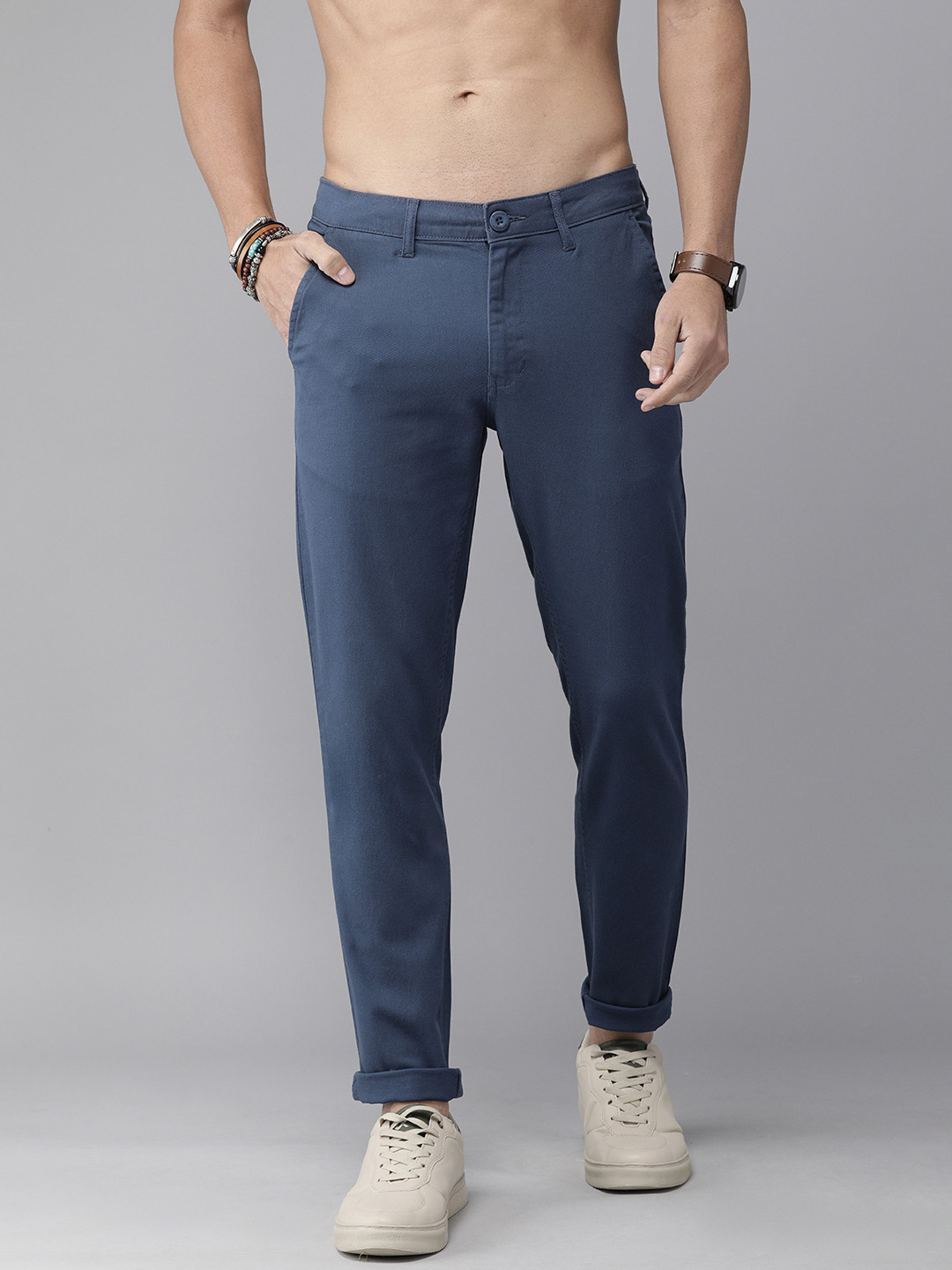Roadster Men Blue Trousers