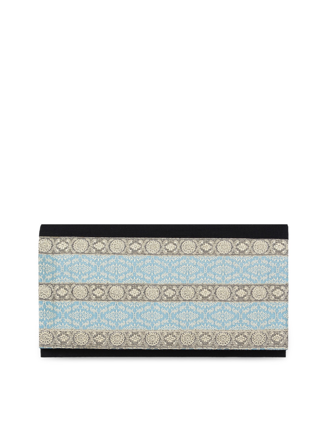 Anekaant Blue Jacquard Clutch