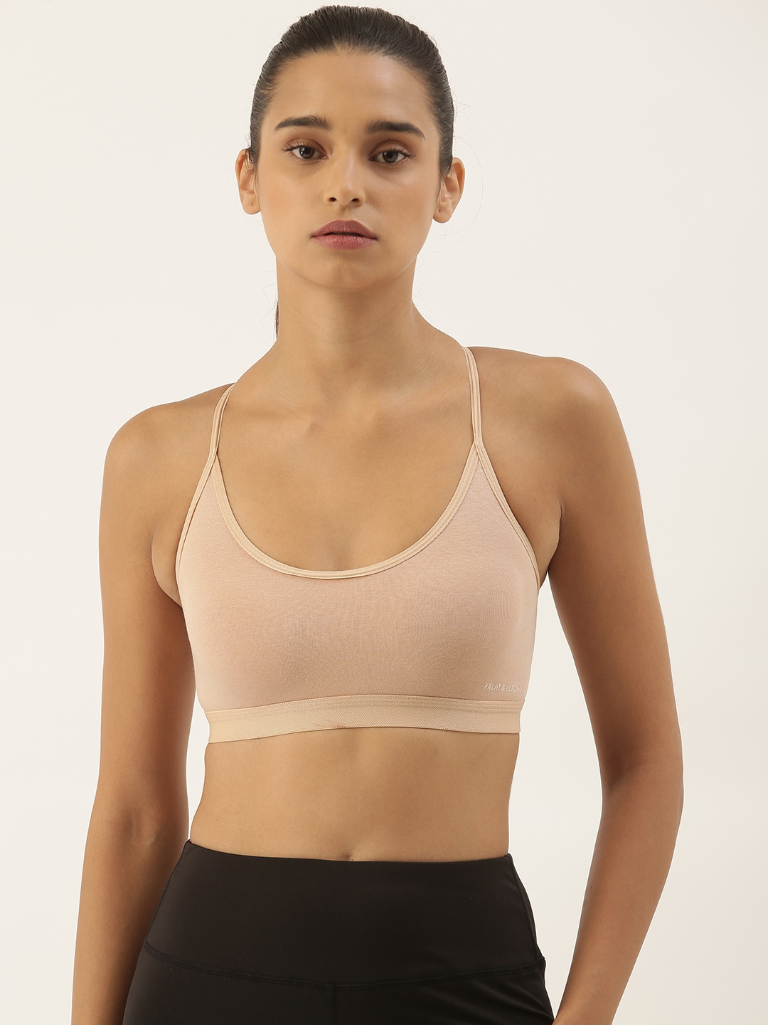 Buy Fruit Of The Loom Nude Coloured Workout Bra Medium Coverage