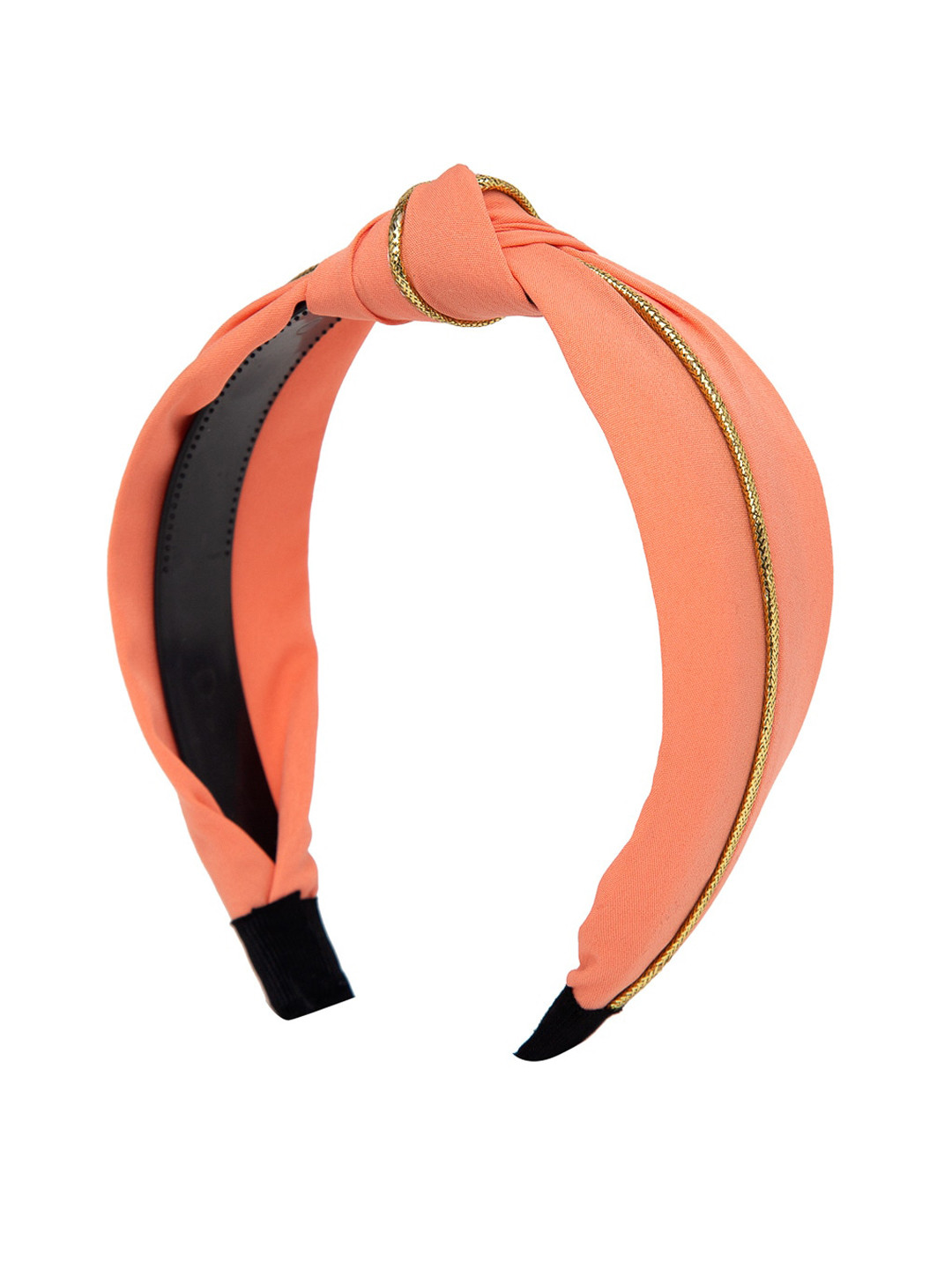 YouBella Peach-Coloured Striped Hairband