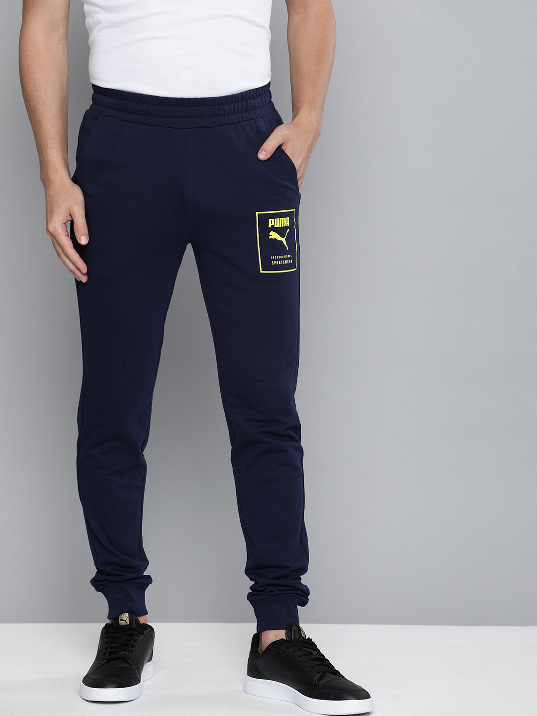 Puma Men Solid 11 Moisture Wicking Slim Fit Joggers