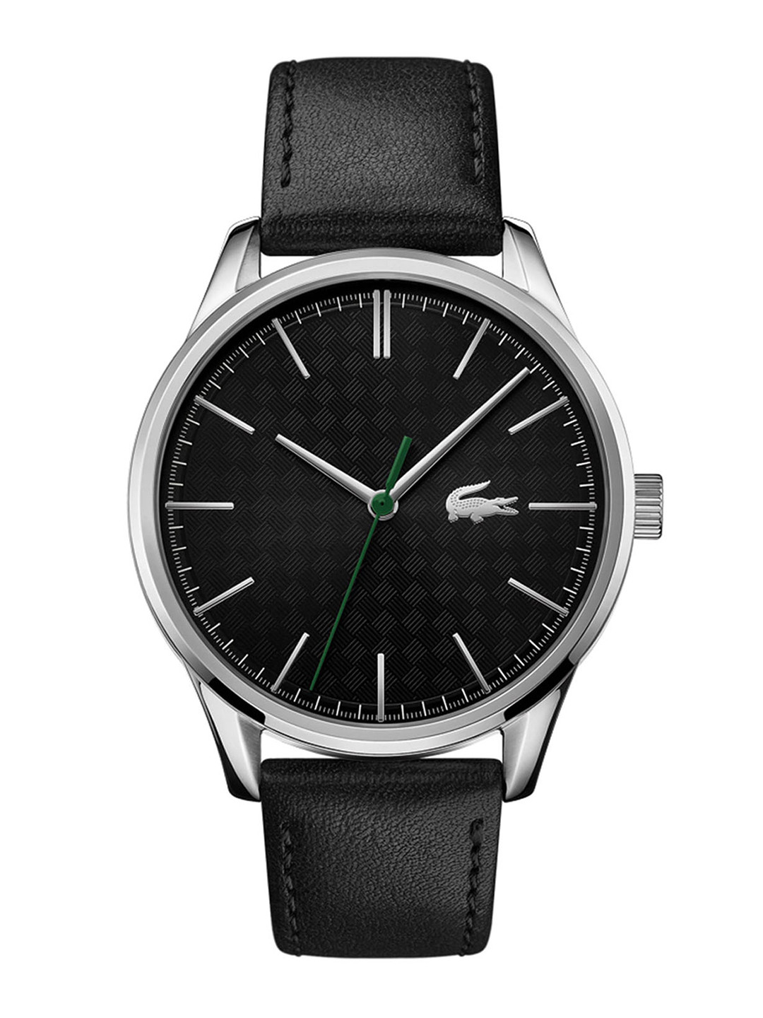 Lacoste Men Black Vienna Analogue Leather Watch 2011047