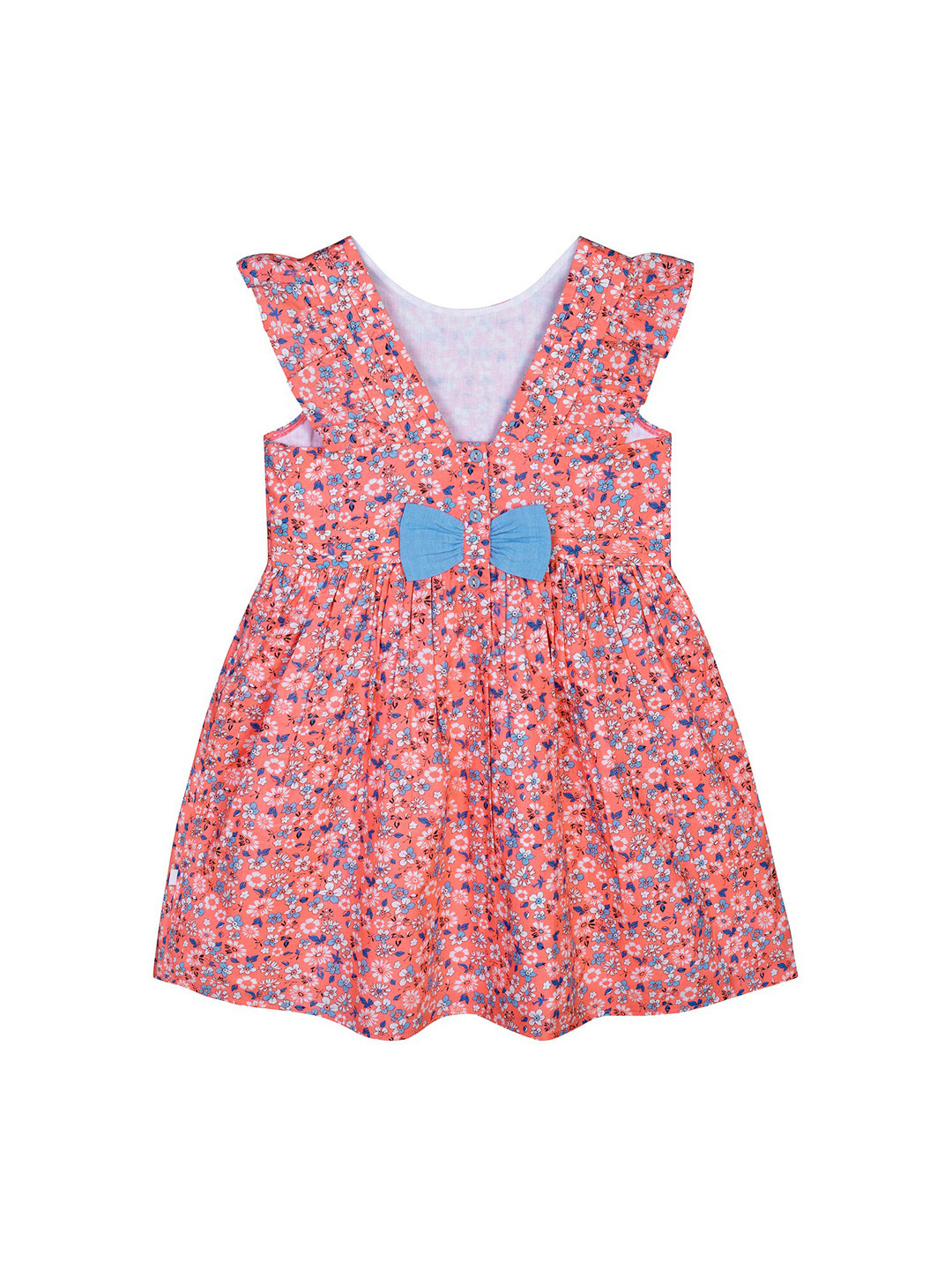 Budding Bees Girls Pink Printed Fit and Flare Dress