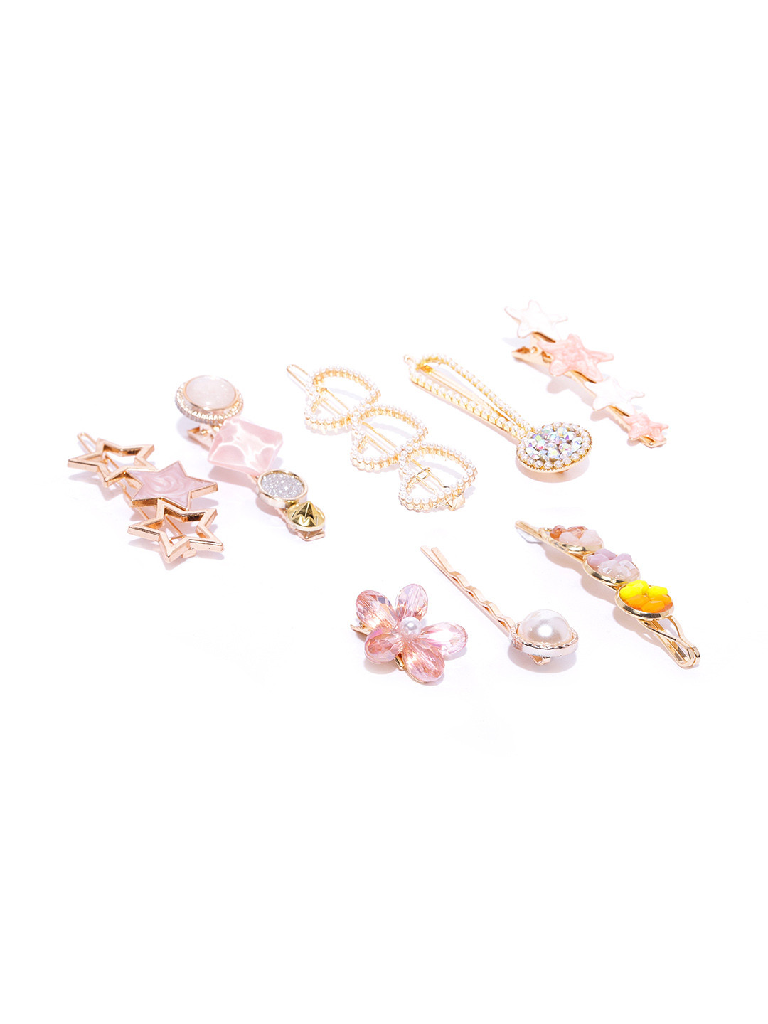 Jewels Galaxy Women Set of 8 Hair Clips