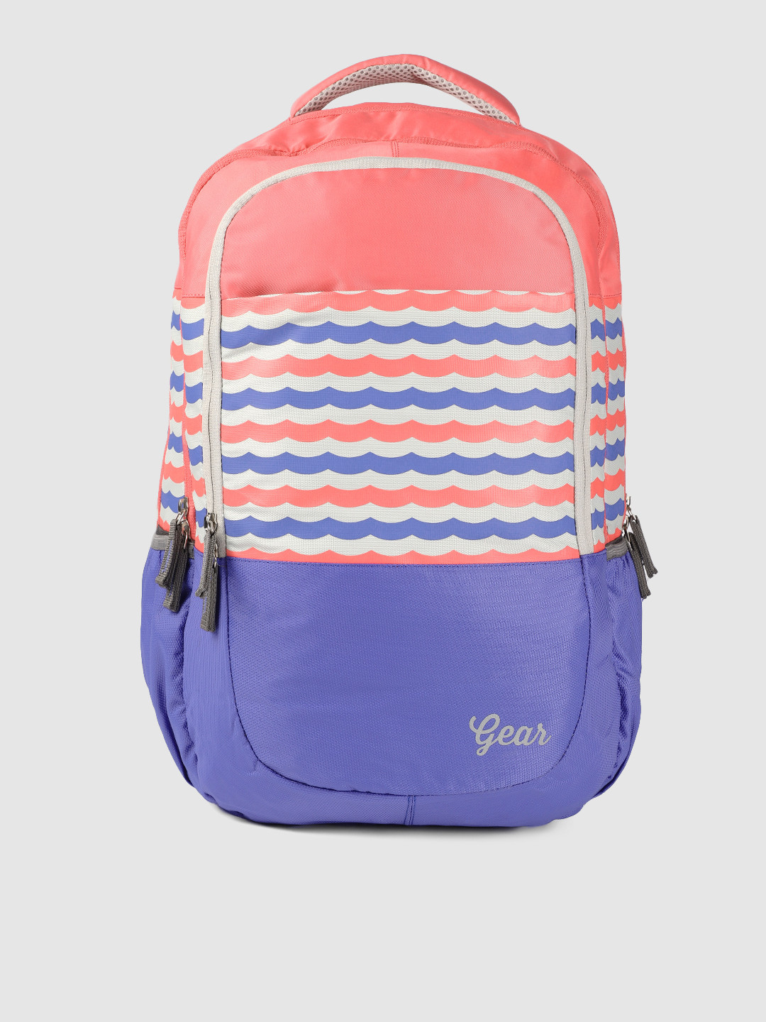 Gear Unisex Purple & Coral Peach Graphic VIBES BP 3C Backpack
