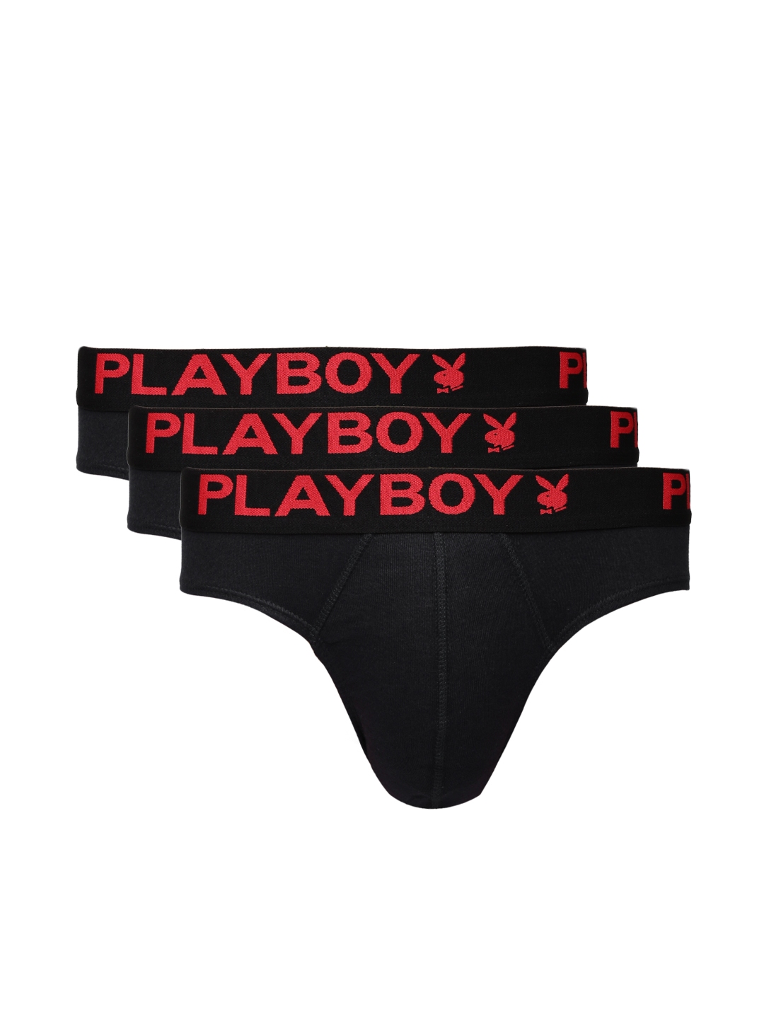 Playboy Men Black Rider Pack Of 3 Briefs UE50