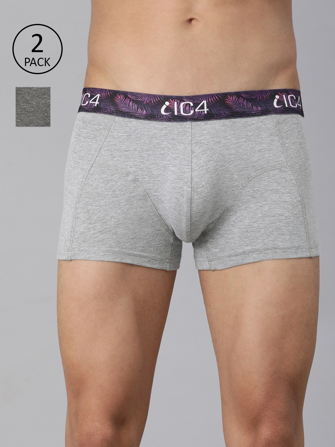 IC4 Men Pack of 2 Solid Trunks 0C-G-254P2