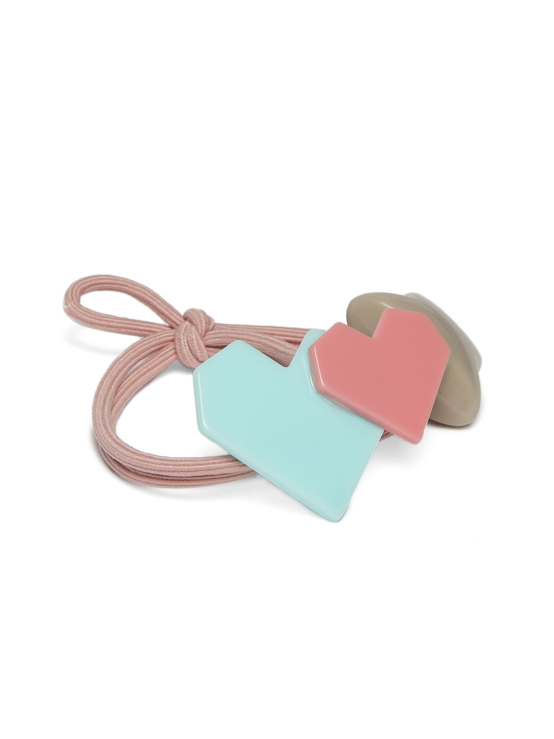 justpeachy Multicoloured Heart Design Ponytail Holder