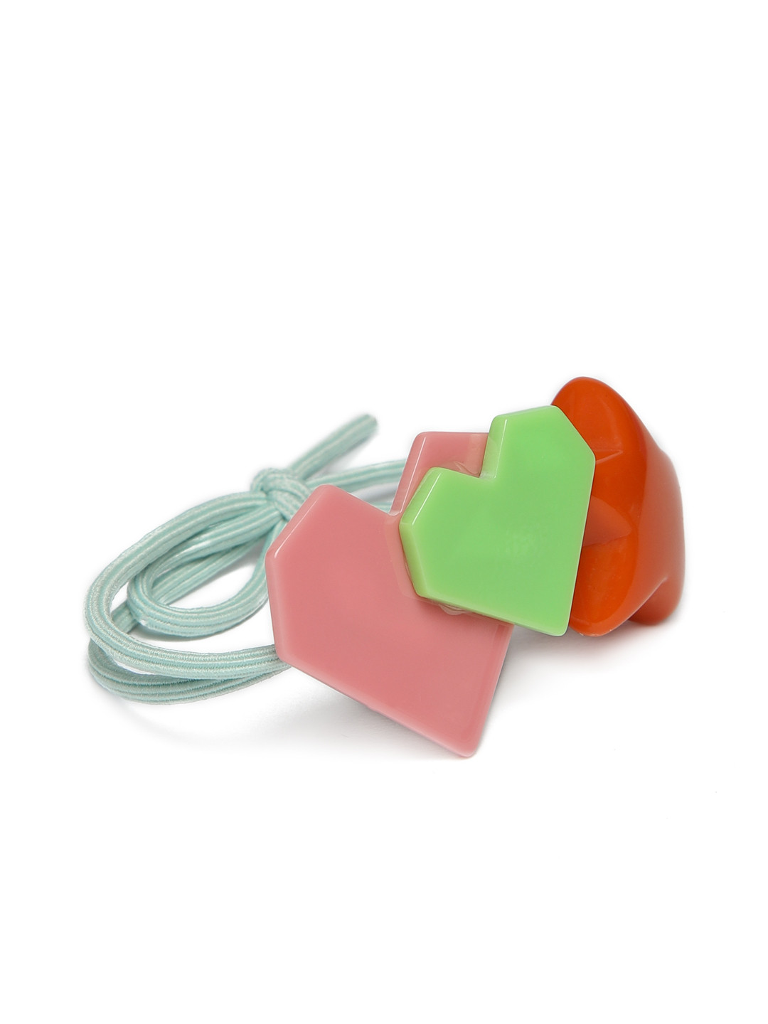 justpeachy Women Pink & Green Ponytail Holder