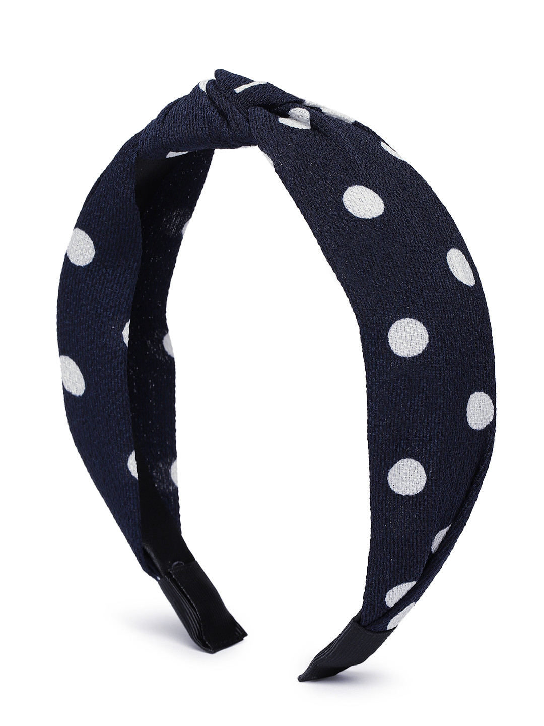 justpeachy Women Navy Blue Printed Hairband