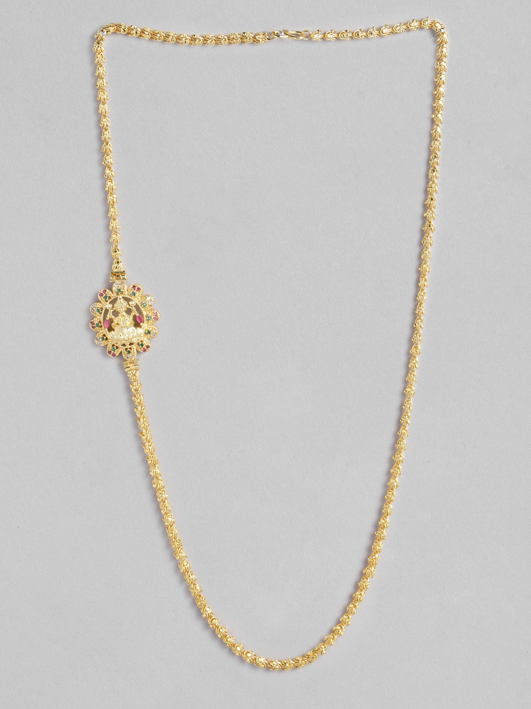 Buy justpeachy Gold Plated Studded Side Pendant Necklace Necklace and Chains for Women 13917514 Myntra