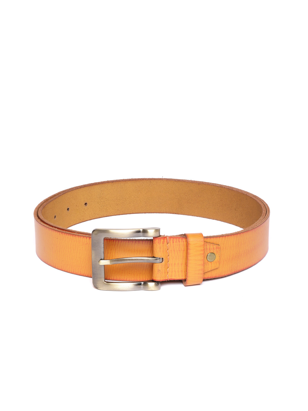 JUNGLER Men Tan Brown Leather Solid Belt