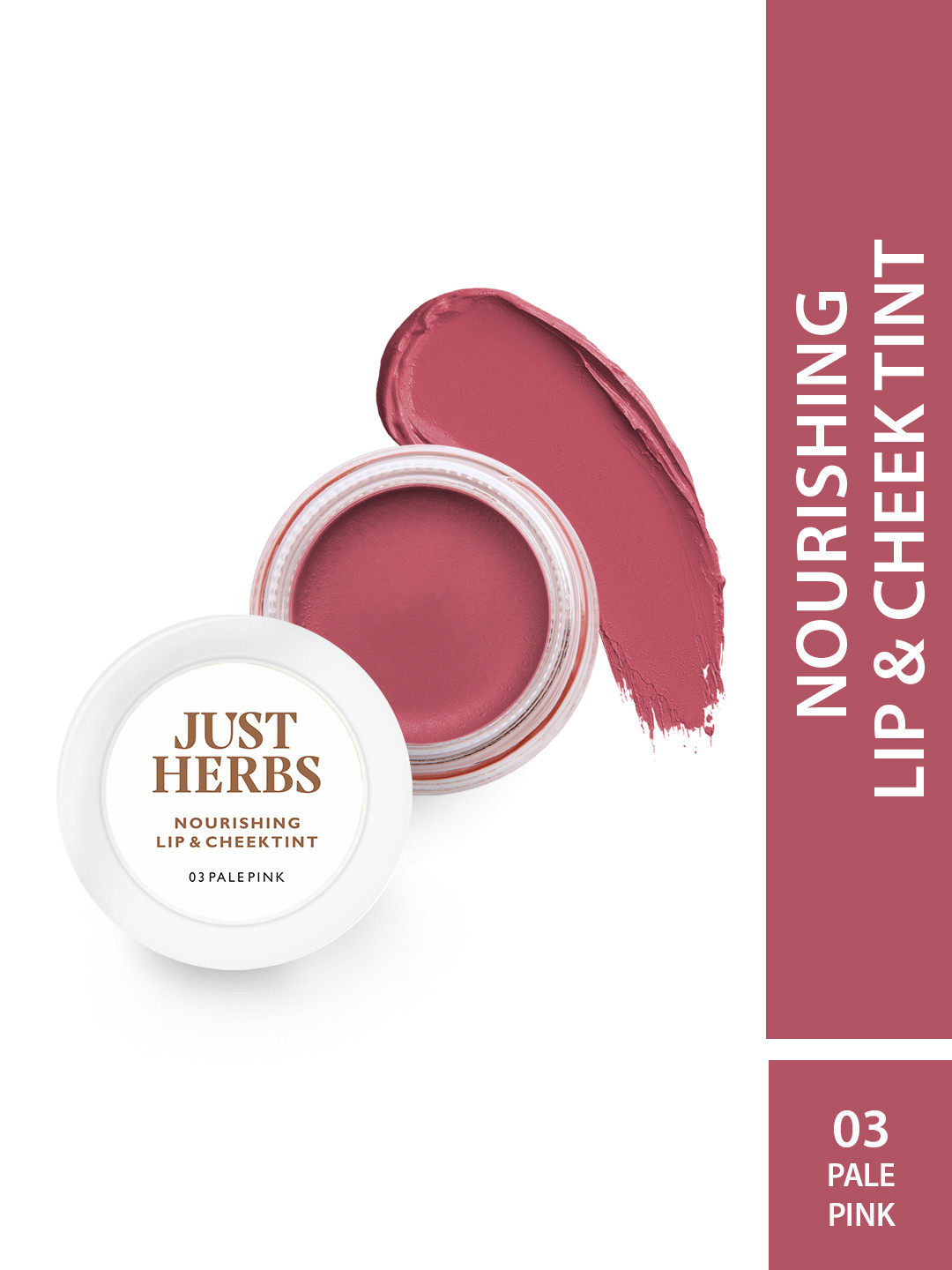Just Herbs Lip and Cheek Tint and Blush - 03 Pale Pink 4 g