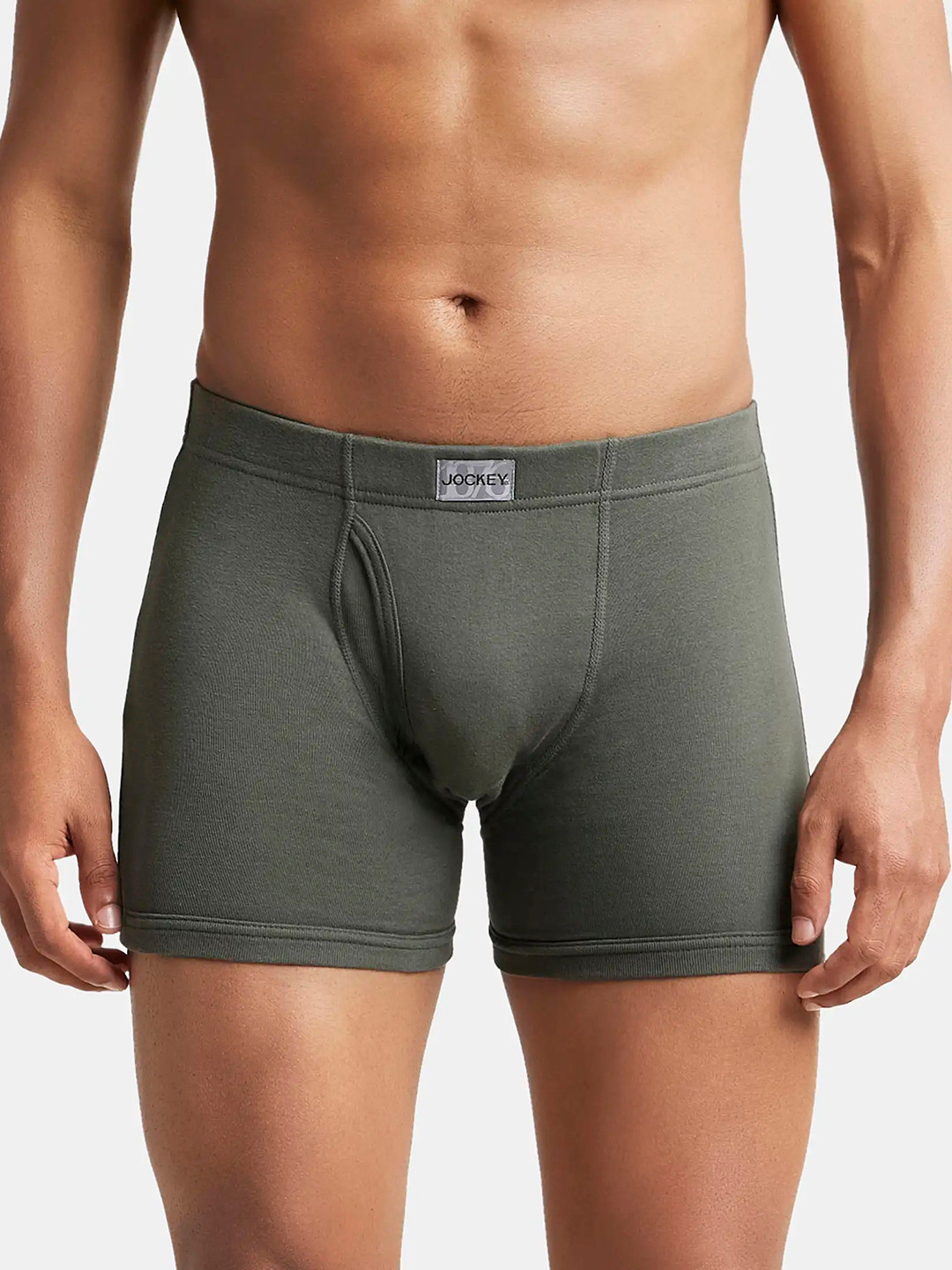 Jockey Combed Cotton Rib Trunk with Ultrasoft and Durable Waistband-8008