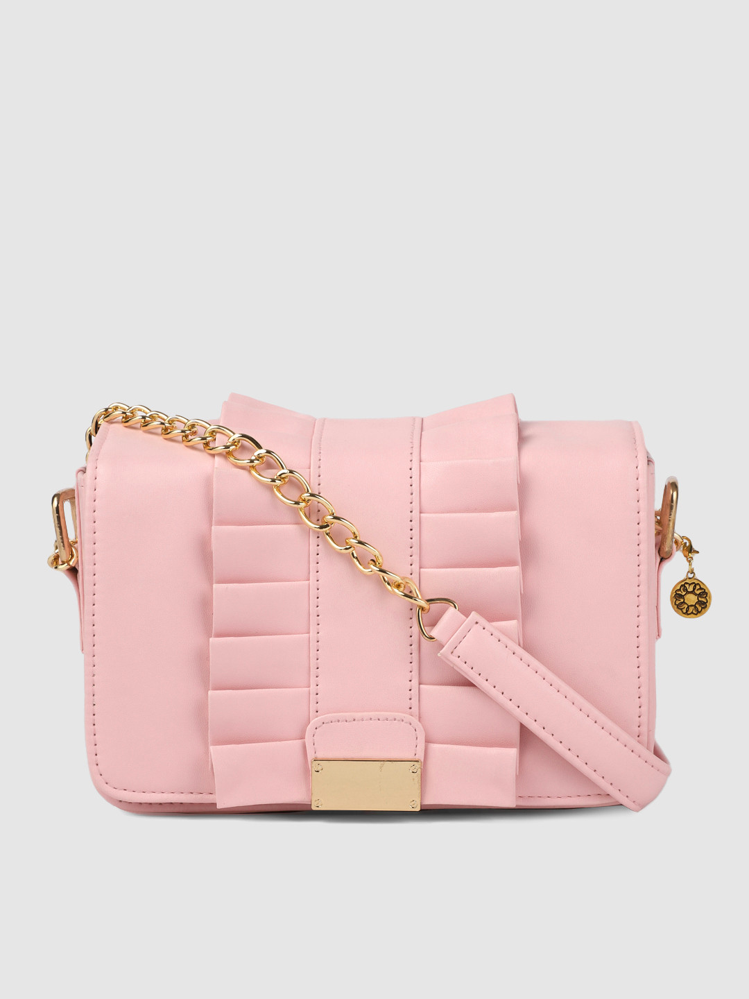AccessHer Pink Solid Sling Bag