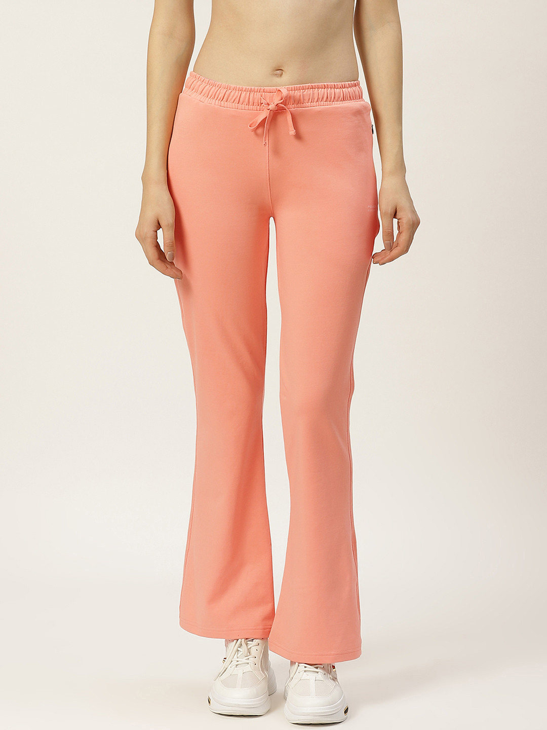 FEMEA Women Pink Solid Bootcut Fit Track Pants