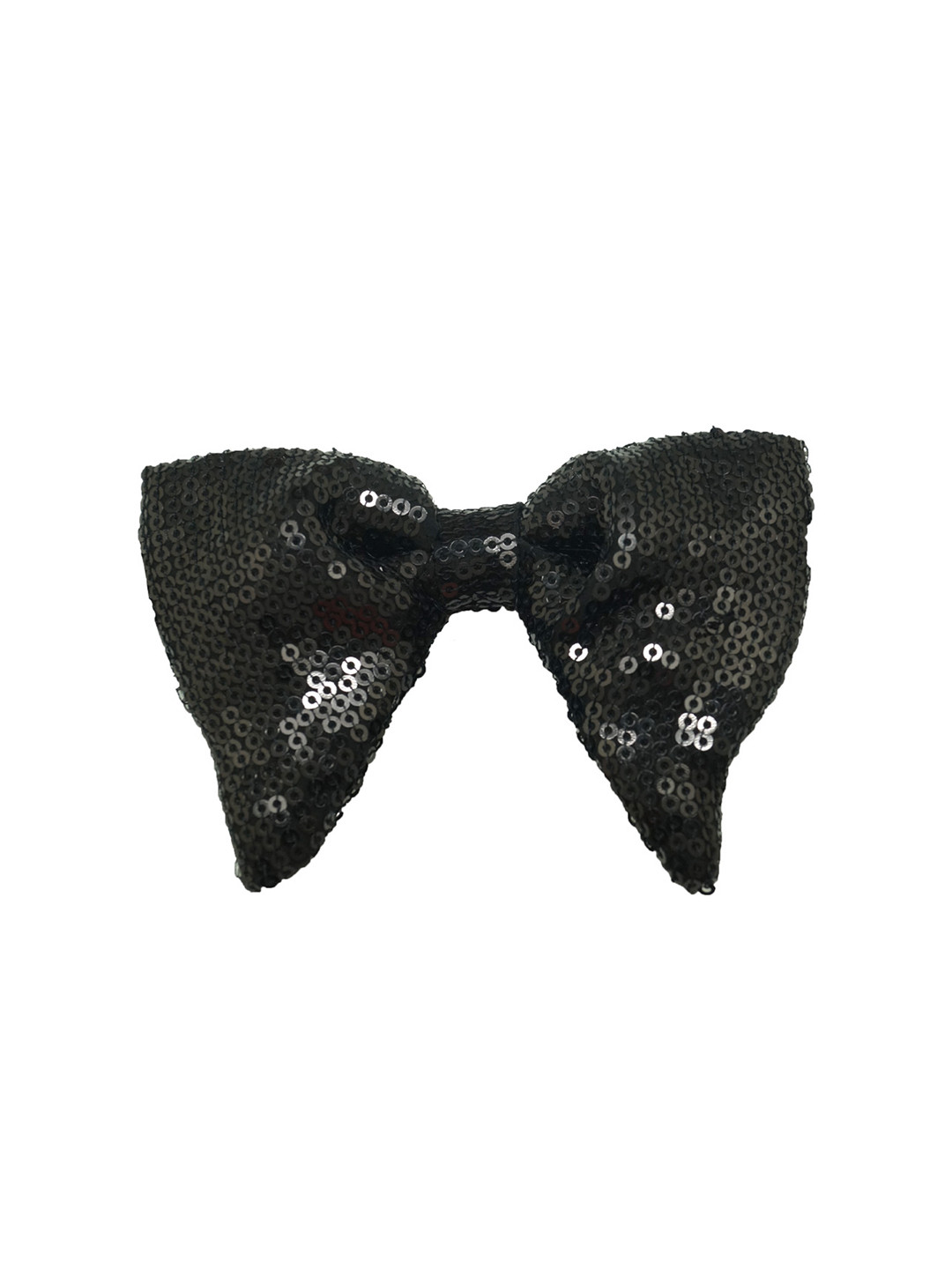 The Tie Hub Black Sequinned Pre-Tied Bow Tie