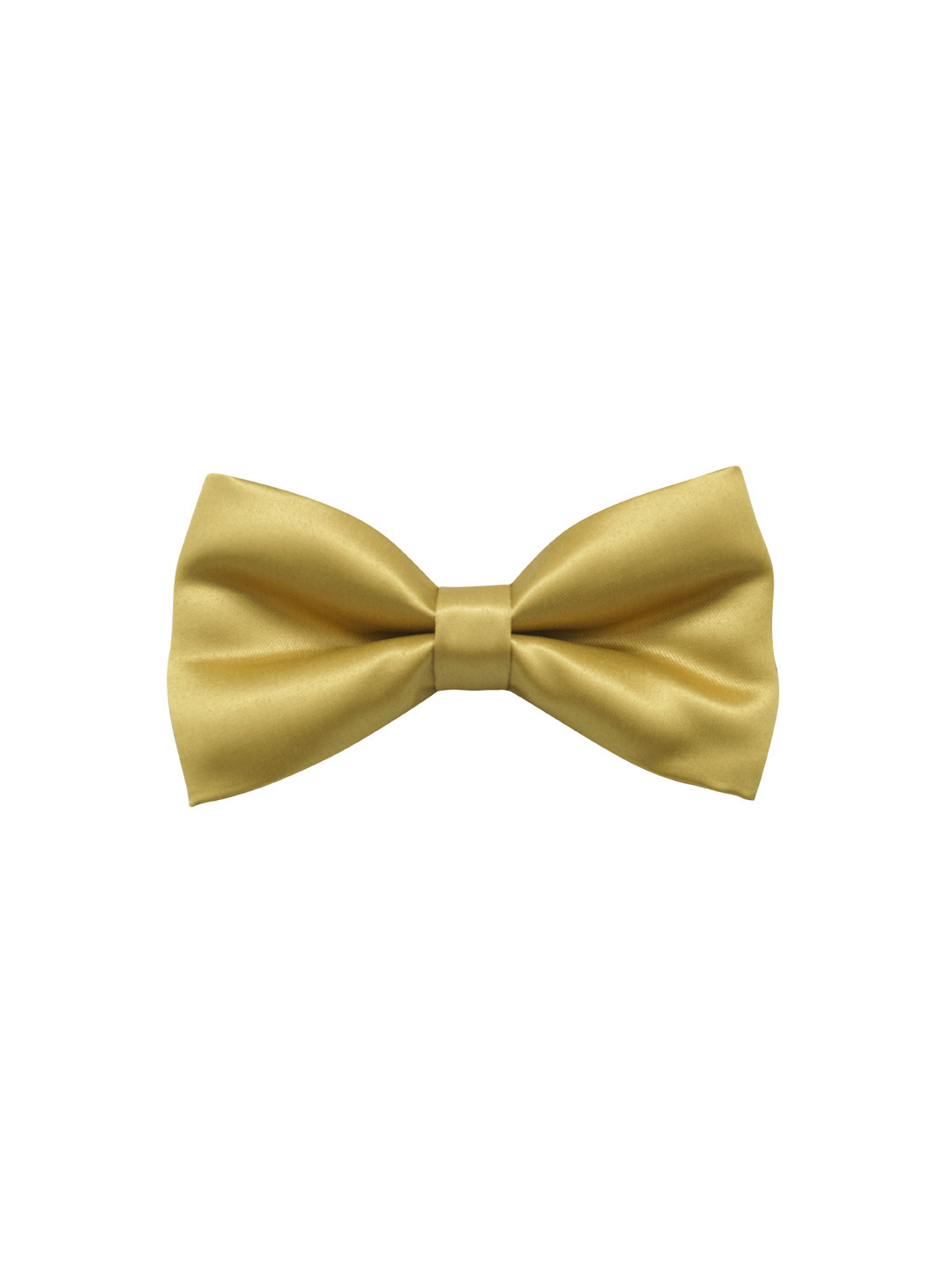 The Tie Hub Gold-Toned Solid Pre-Tied Bow Tie