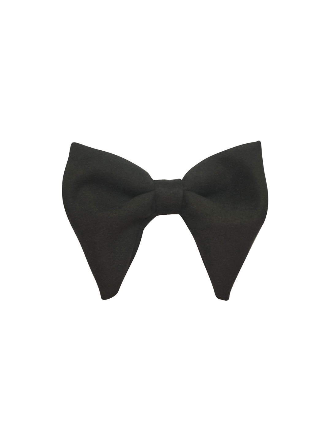 The Tie Hub Black Solid Suede Finish Bow Tie