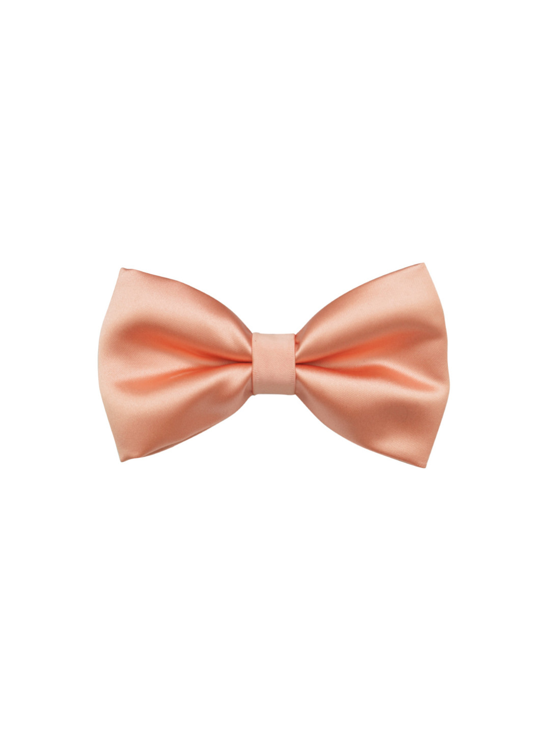 The Tie Hub Peach-Coloured Solid Pre-Tied Bow Tie
