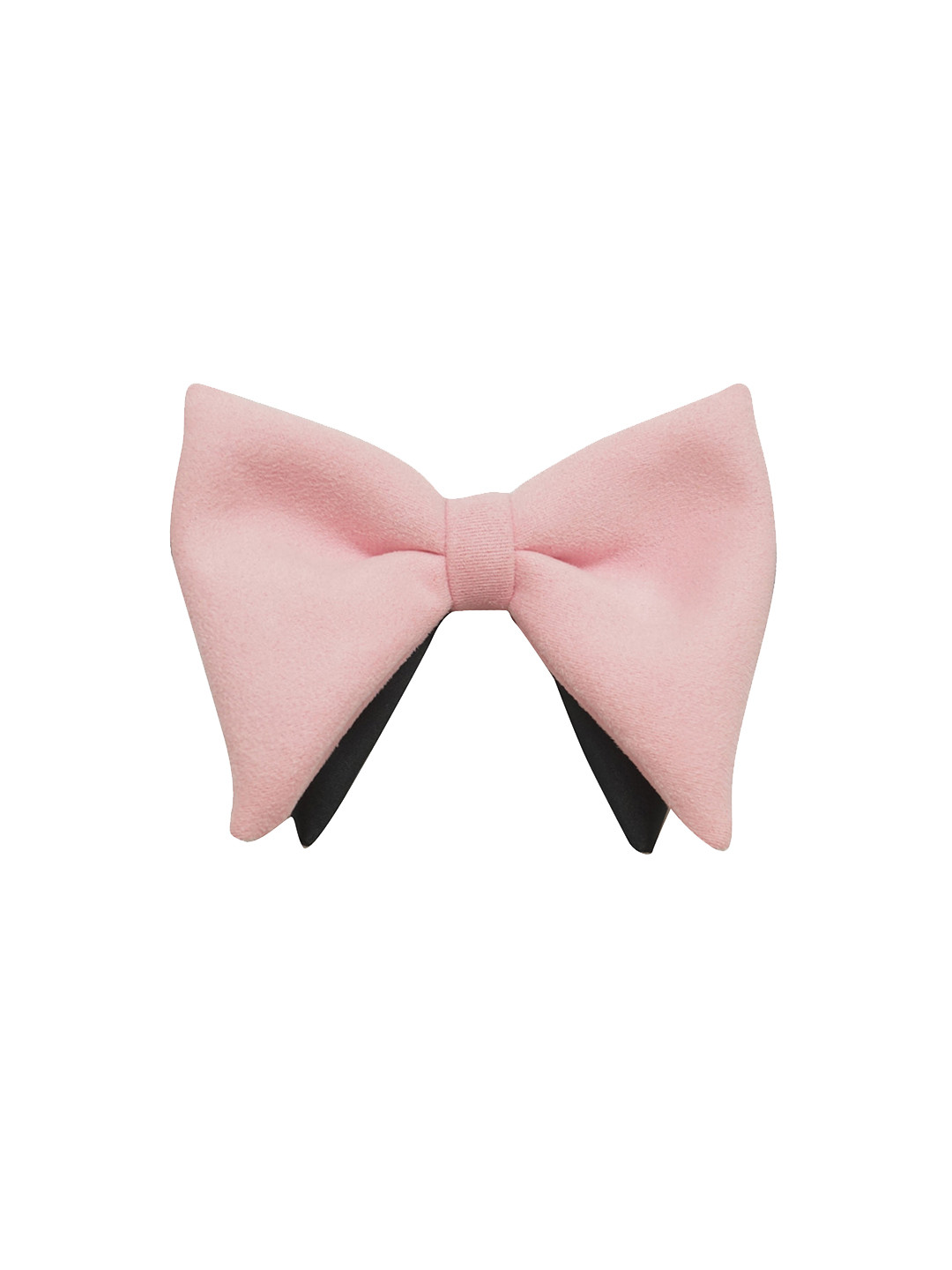 The Tie Hub Pink Solid Suede Finish Pre-Tied Bow Tie