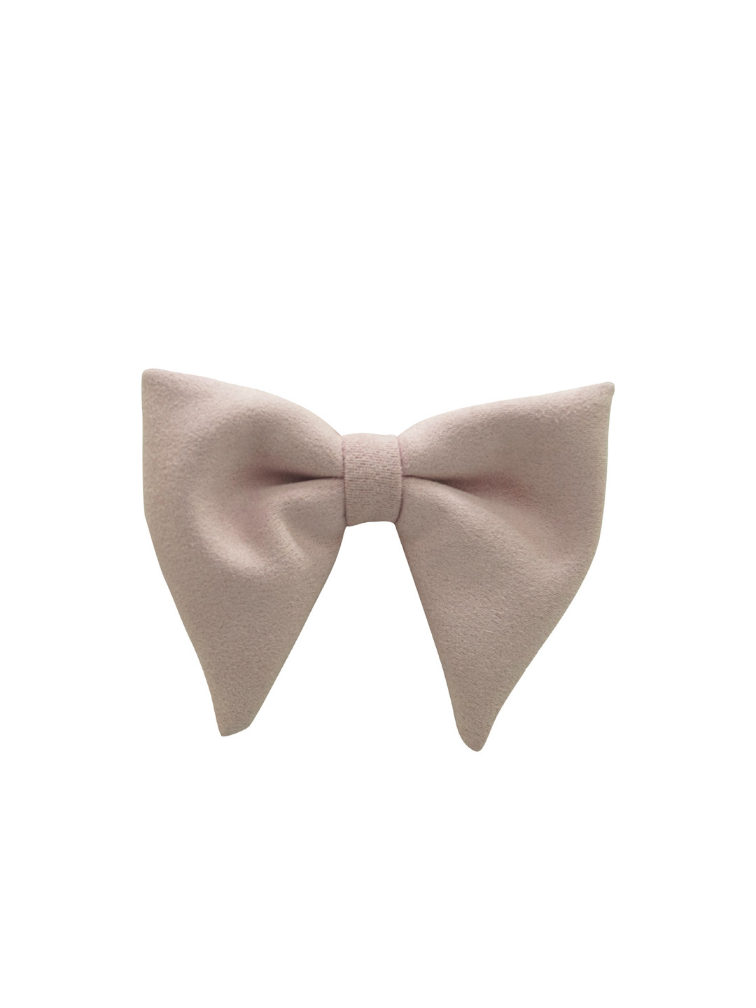 The Tie Hub Pink Solid Suede Finish Pre-Tied Bow Tie