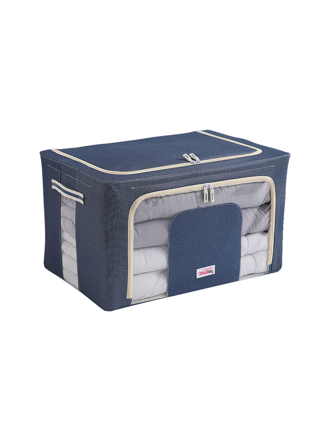 BlushBees Blue Solid Large Multi-Utility Foldable Storage Box Organizers