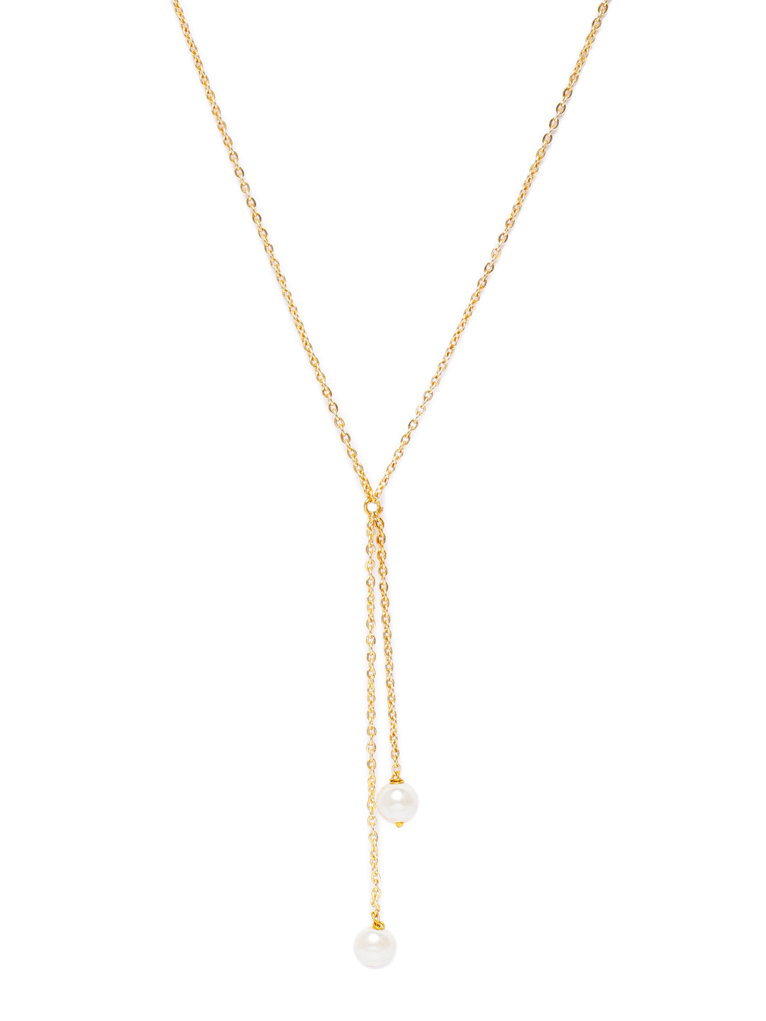 Zaveri Pearls Gold-Plated Contemporary Pearl Necklace
