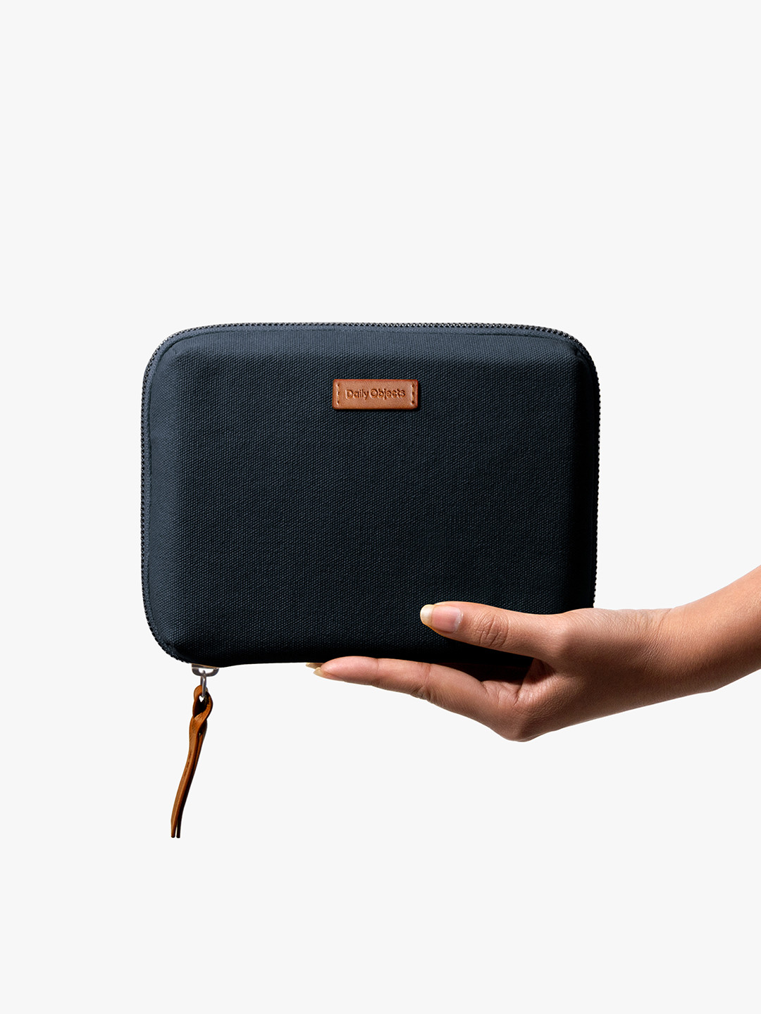 DailyObjects Navy Blue Solid Tech Kit Organiser