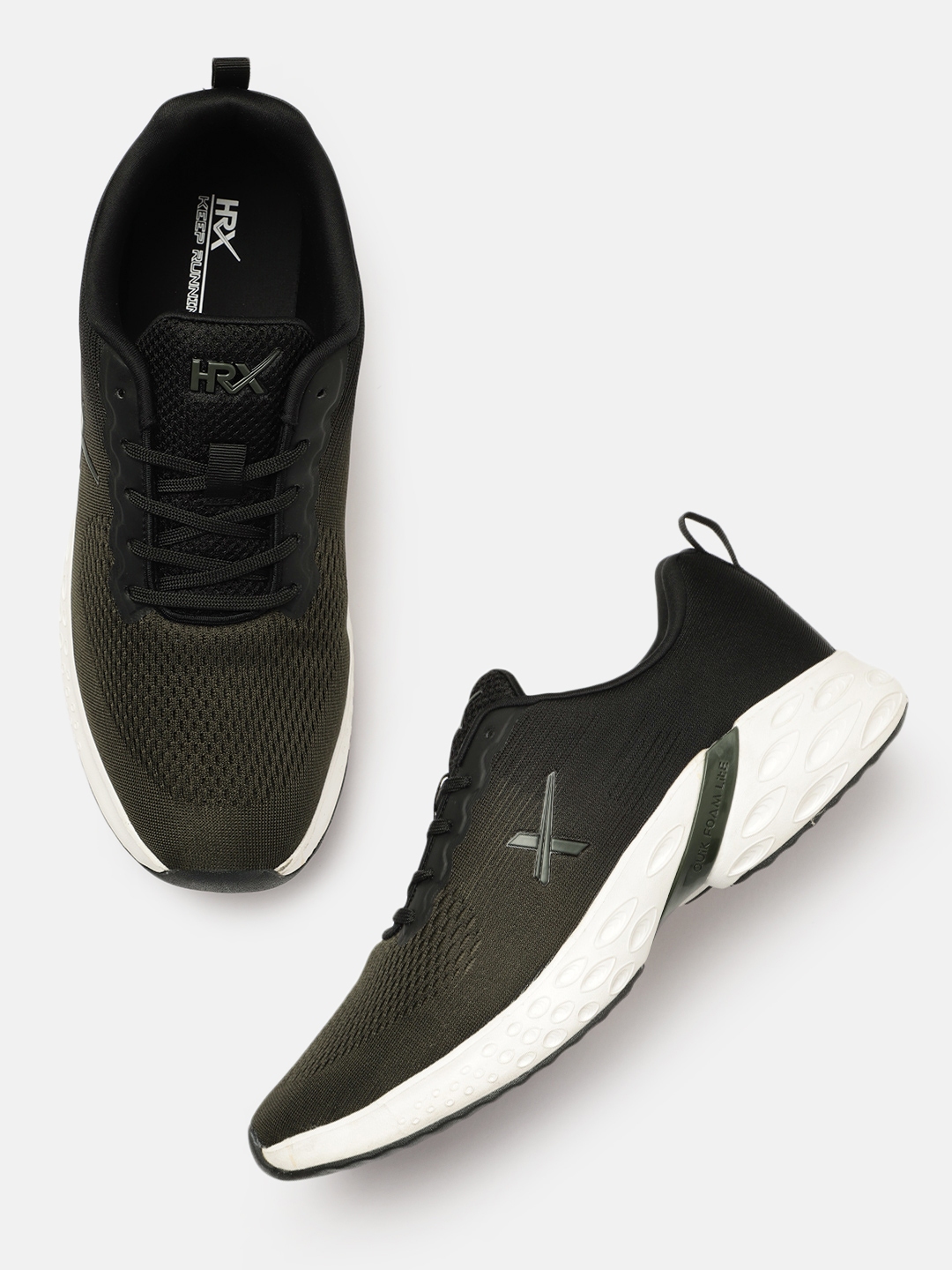 Hrx olive green shoes store