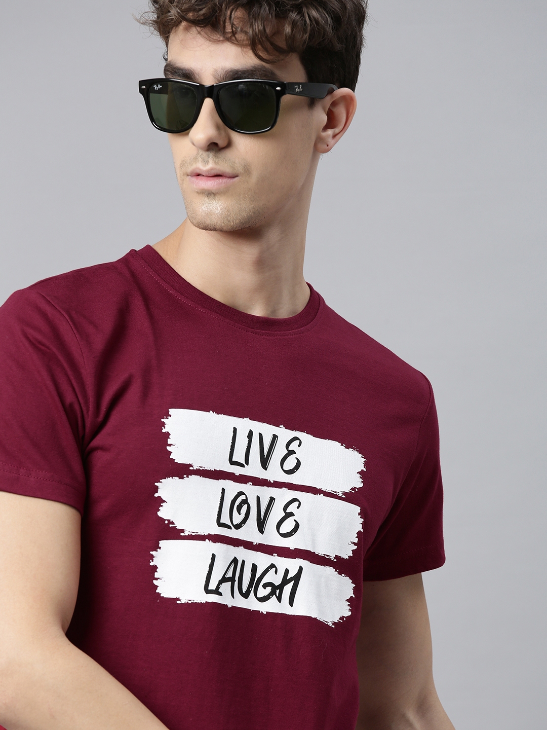 Buy LIFE Printed Cotton Round Neck Boys T-Shirt