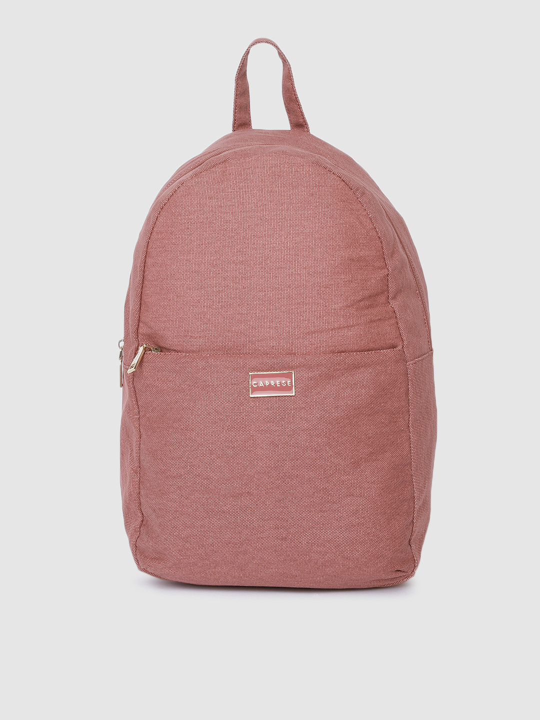 Caprese Women Pink Solid Backpack