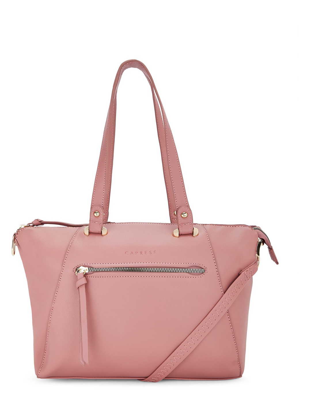 Caprese Mauve PU Structured Satchel