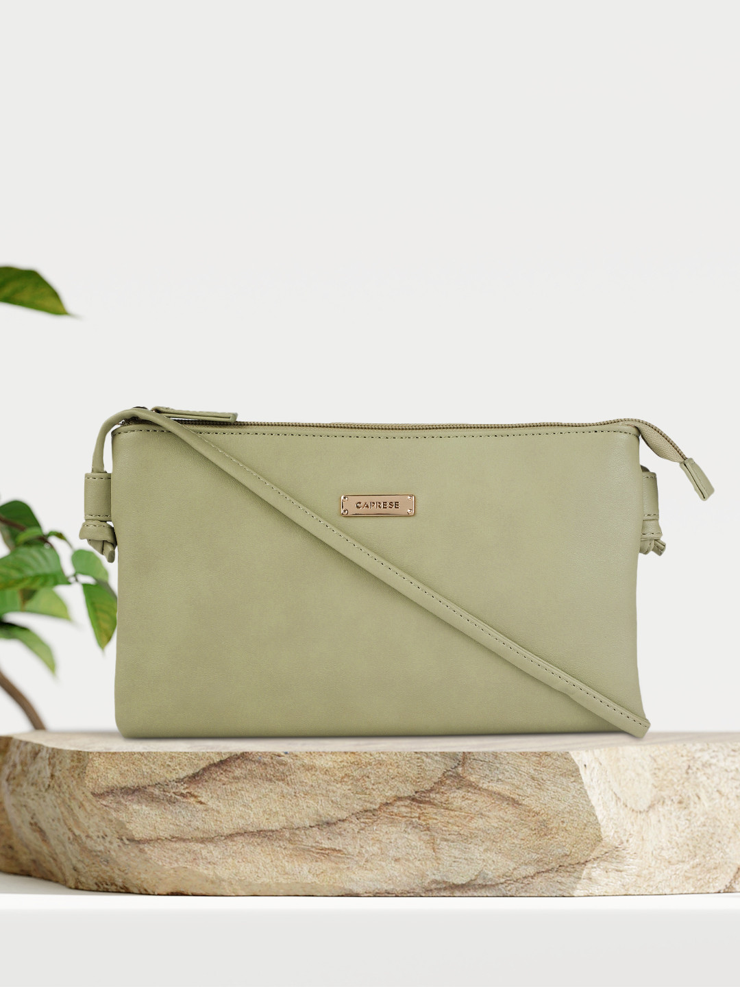Caprese Clairice Women Green Medium Sling Bag