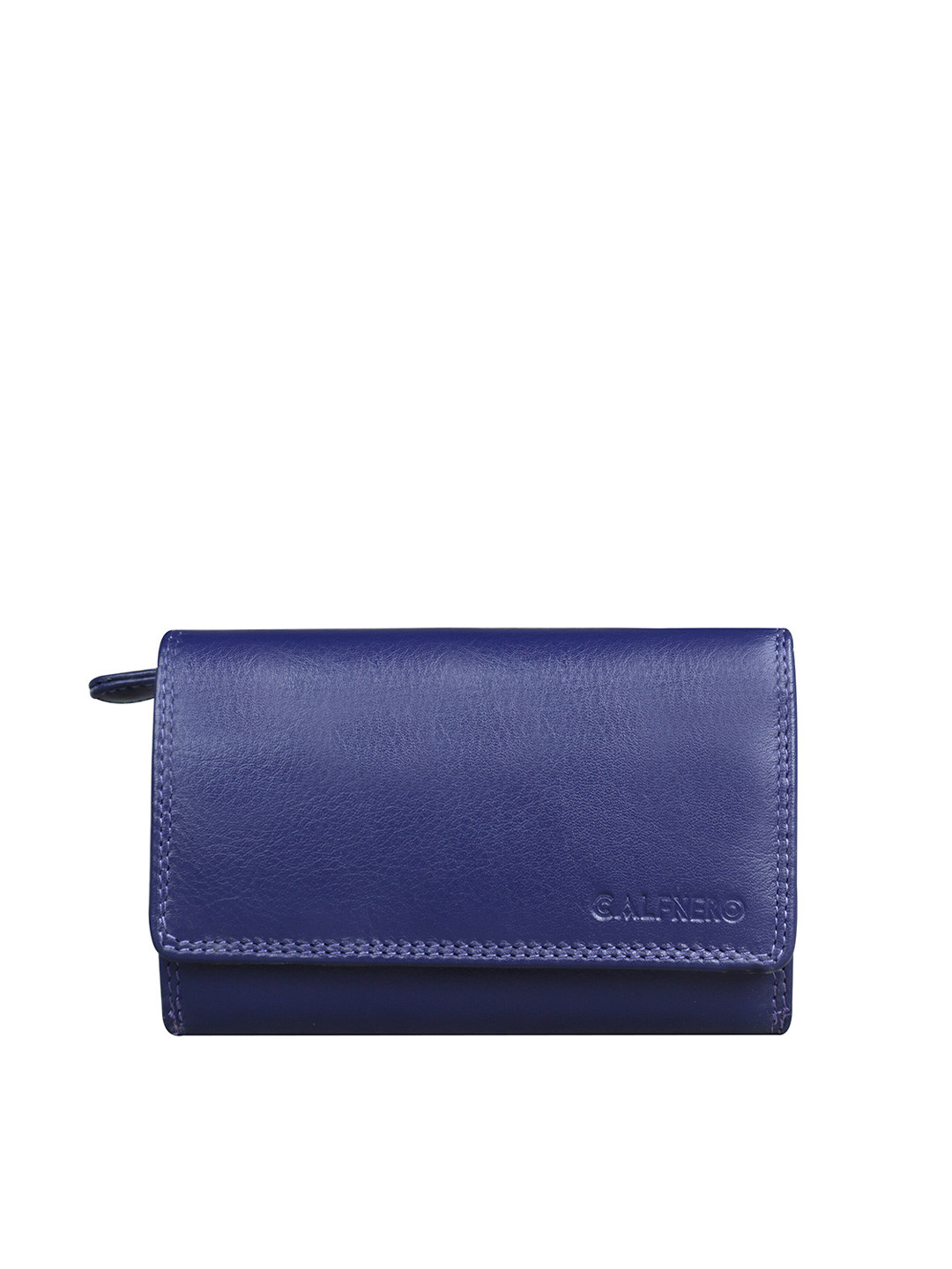 CALFNERO Women Purple & Red Solid Three Fold Wallet