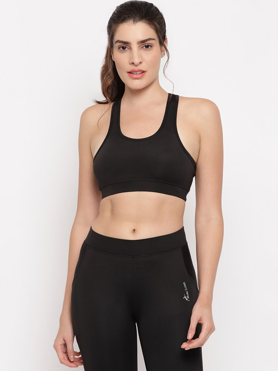 Marc Loire Women Black Solid Workout Bra