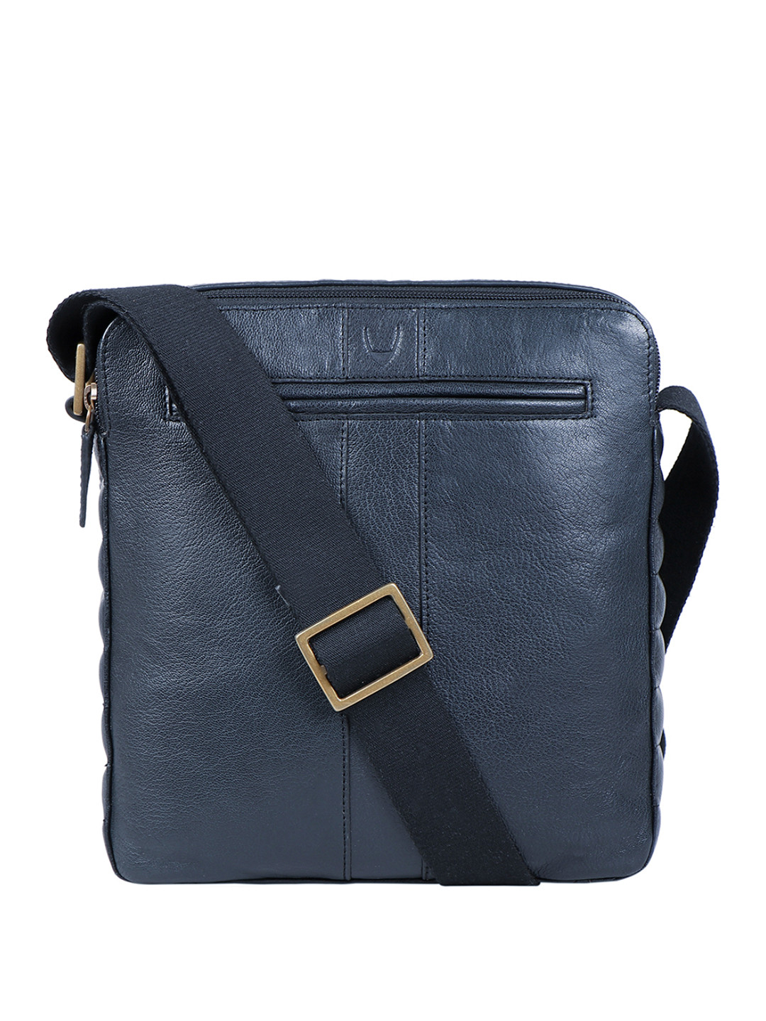 Hidesign Men Blue Solid Messenger Bag