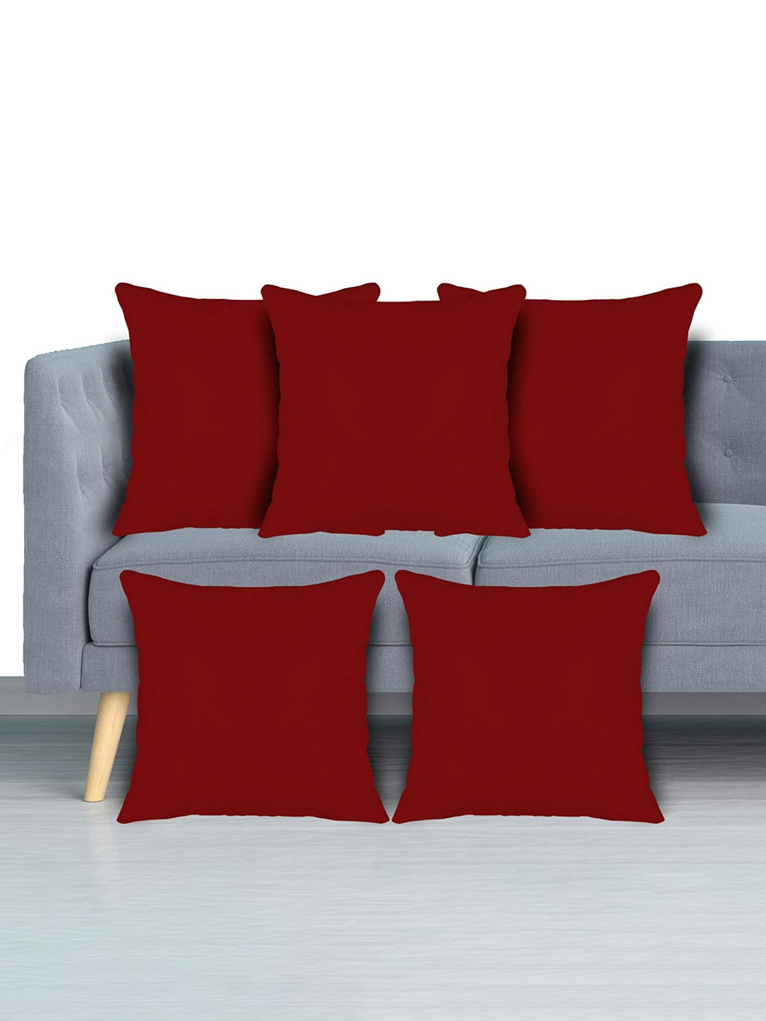 Kuber Industries Set Of 5 Microfiber Filled Floor Cushions