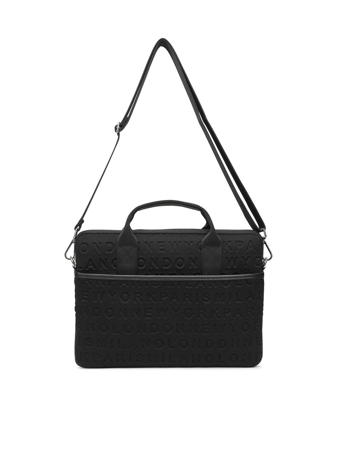 Red Lemon Unisex Black Videshi Collection Kala-Khatta Solid 15.6 Inch Laptop Bag