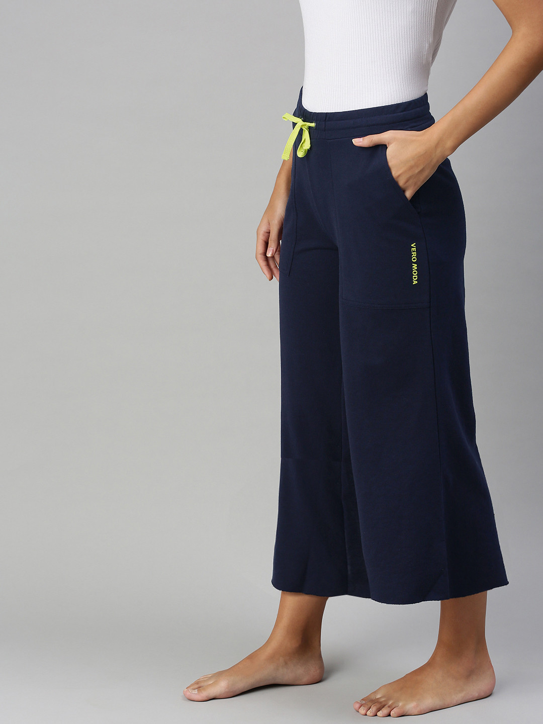 Vero Moda Women Navy Blue Solid Lounge Pants