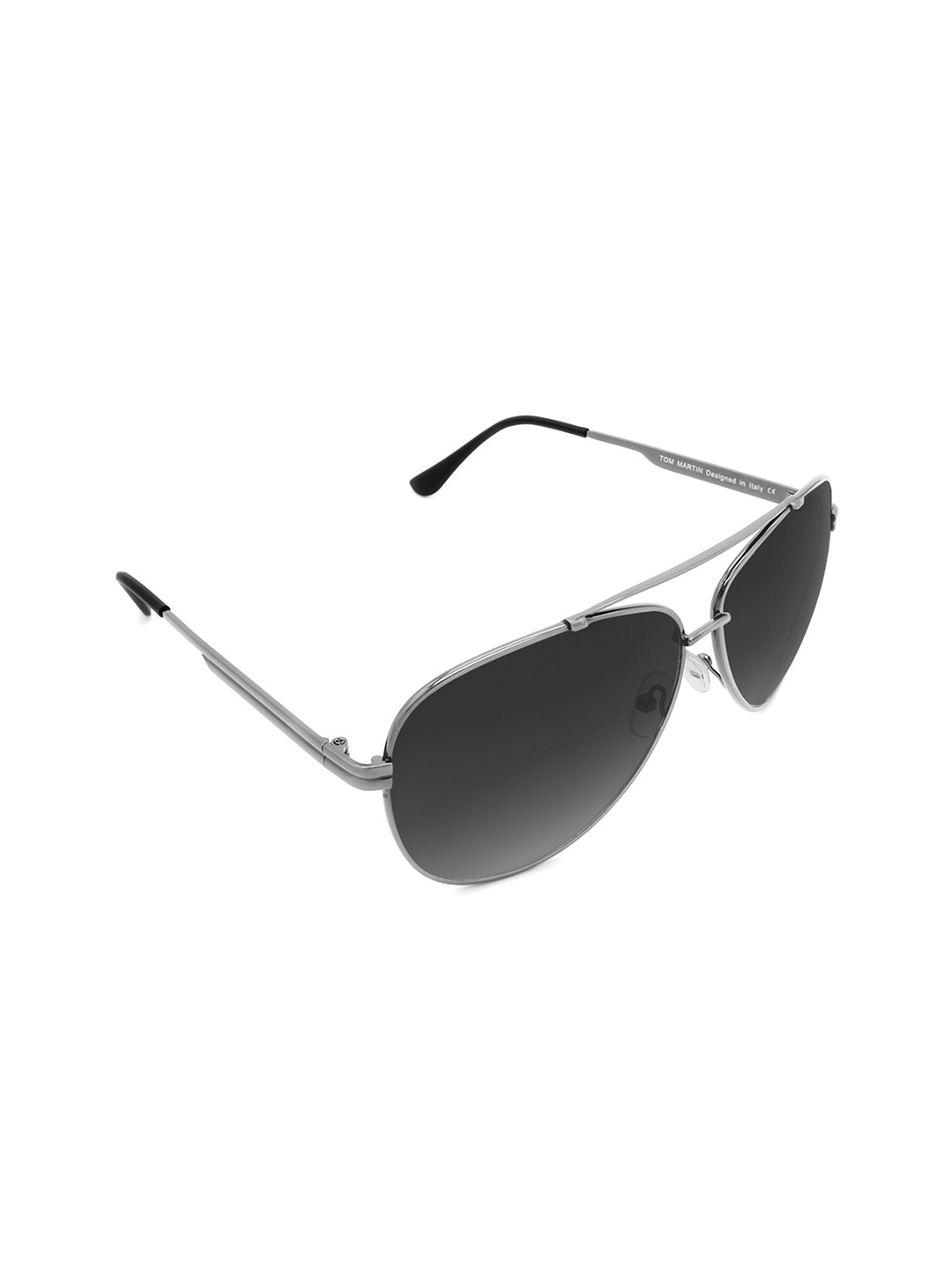 Tom Martin Unisex Black Lens  Aviator Sunglasses with UV Protected Lens TM-1714SM-A-SMBLK