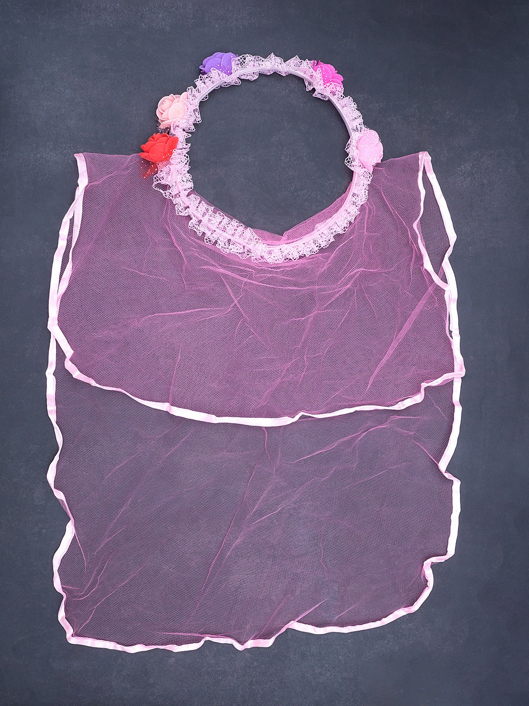 Golden Peacock Pink Lace Tiara